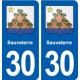 30 Sauveterre blason ville autocollant plaque stickers