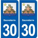 30 Sauveterre blason ville autocollant plaque stickers