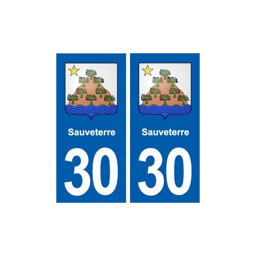 30 Sauveterre blason ville autocollant plaque stickers