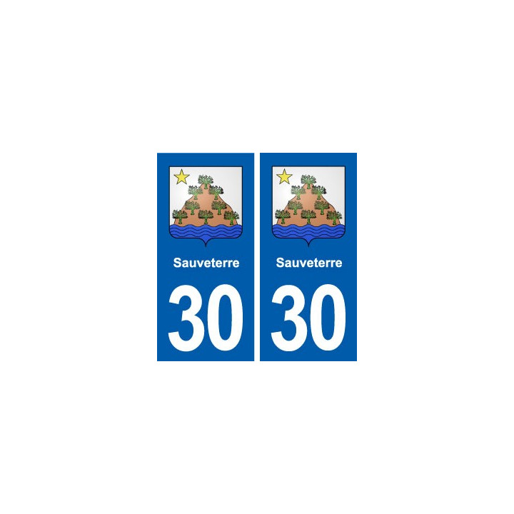 30 Sauveterre blason ville autocollant plaque stickers
