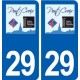 29 Pont-Croix logo autocollant plaque stickers ville