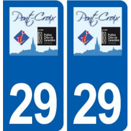 29 Pont-Croix logo autocollant plaque stickers ville