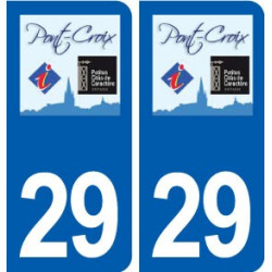 29 Pont-Croix logo autocollant plaque stickers ville