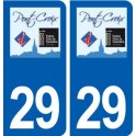 29 Pont-Croix logo autocollant plaque stickers ville