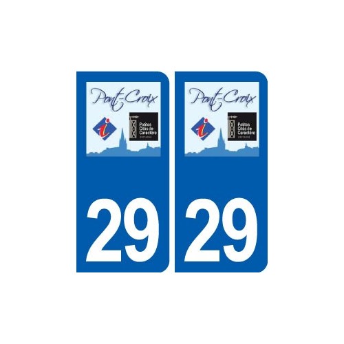 29 Pont-Croix logo autocollant plaque stickers ville
