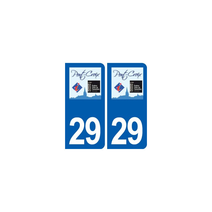 29 Pont-Croix logo autocollant plaque stickers ville