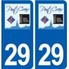 29 Pont-Croix logo autocollant plaque stickers ville