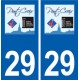 29 Pont-Croix logo autocollant plaque stickers ville