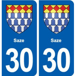 30 Saze blason ville autocollant plaque stickers