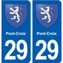 29 Pont-Croix blason autocollant plaque stickers ville