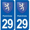 29 Pont-Croix blason autocollant plaque stickers ville