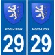 29 Pont-Croix blason autocollant plaque stickers ville