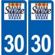 30 Saze logo ville autocollant plaque stickers