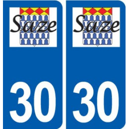 30 Saze logo ville autocollant plaque stickers