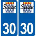 30 Saze logo ville autocollant plaque stickers