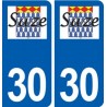 30 Saze logo ville autocollant plaque stickers