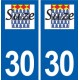 30 Saze logo ville autocollant plaque stickers
