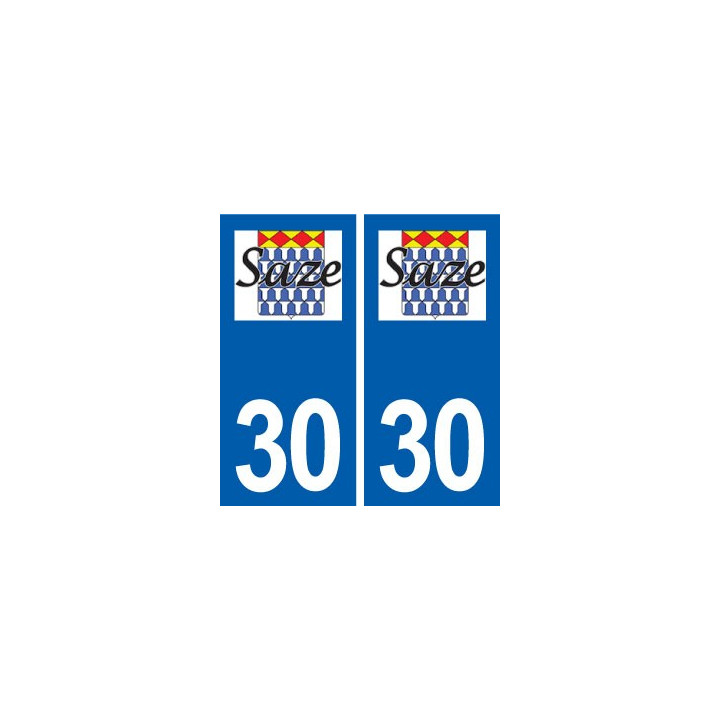 30 Saze logo ville autocollant plaque stickers