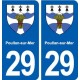 29 Poullan-sur-Mer blason autocollant plaque stickers ville