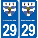 29 Poullan-sur-Mer blason autocollant plaque stickers ville