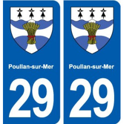29 Poullan-sur-Mer blason autocollant plaque stickers ville