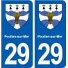 29 Poullan-sur-Mer blason autocollant plaque stickers ville