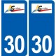 30 Sernhac logo ville autocollant plaque stickers