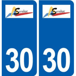 30 Sernhac logo ville autocollant plaque stickers