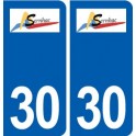 30 Sernhac logo ville autocollant plaque stickers