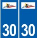 30 Sernhac logo ville autocollant plaque stickers