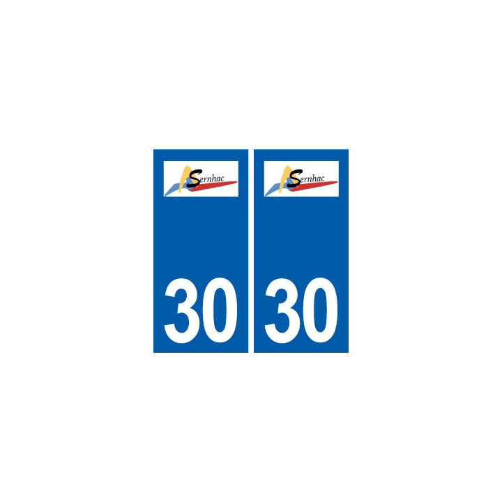 30 Sernhac logo ville autocollant plaque stickers