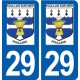 29 Poullan-sur-Mer logo autocollant plaque stickers ville