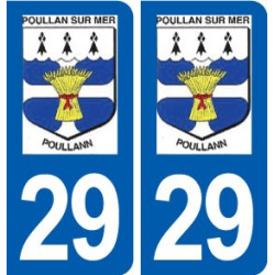 29 Poullan-sur-Mer logo autocollant plaque stickers ville