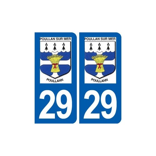 29 Poullan-sur-Mer logo autocollant plaque stickers ville