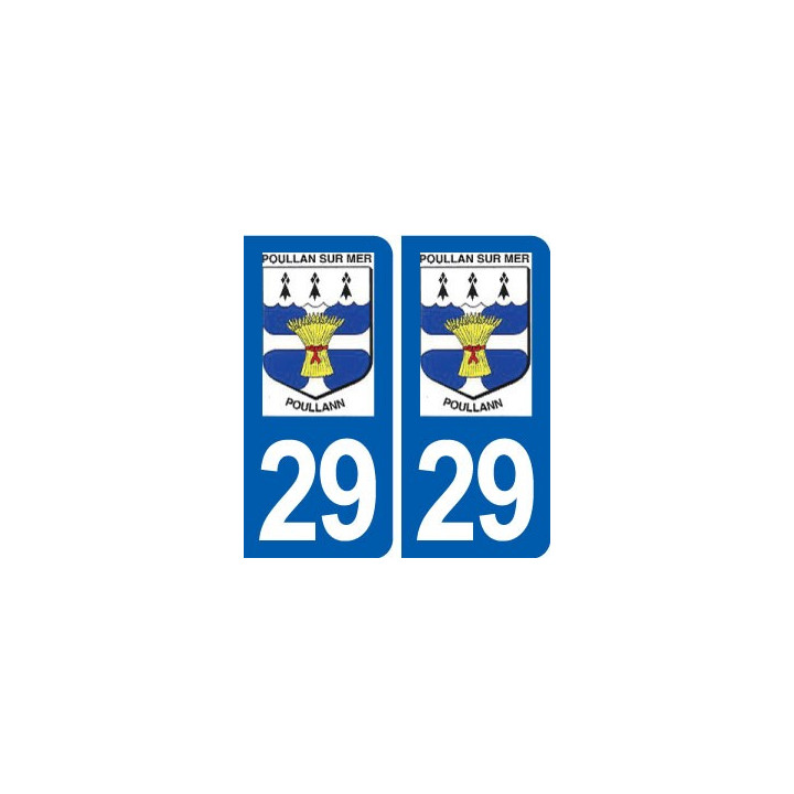 29 Poullan-sur-Mer logo autocollant plaque stickers ville