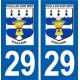 29 Poullan-sur-Mer logo autocollant plaque stickers ville