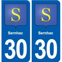 30 Sernhac blason ville autocollant plaque stickers