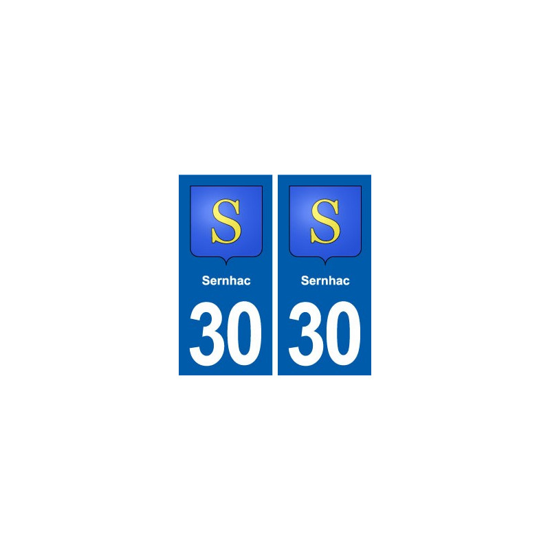 30 Sernhac blason ville autocollant plaque stickers