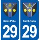 29 Saint-Pabu blason autocollant plaque stickers ville