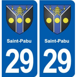 29 Saint-Pabu blason autocollant plaque stickers ville