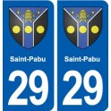 29 Saint-Pabu blason autocollant plaque stickers ville