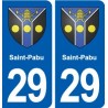 29 Saint-Pabu blason autocollant plaque stickers ville