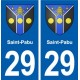 29 Saint-Pabu blason autocollant plaque stickers ville