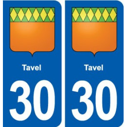30 Tavel blason ville autocollant plaque stickers