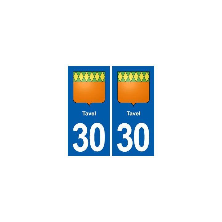 30 Tavel blason ville autocollant plaque stickers