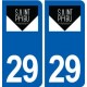 29 Saint-Pabu logo autocollant plaque stickers ville