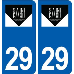 29 Saint-Pabu logo autocollant plaque stickers ville