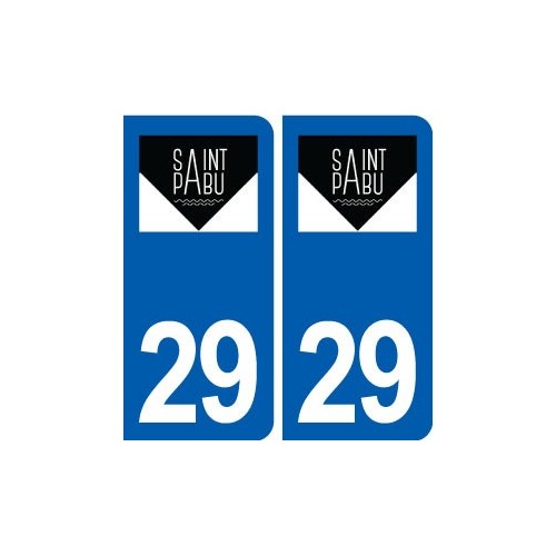 29 Saint-Pabu logo autocollant plaque stickers ville