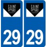 29 Saint-Pabu logo autocollant plaque stickers ville