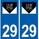 29 Saint-Pabu logo autocollant plaque stickers ville